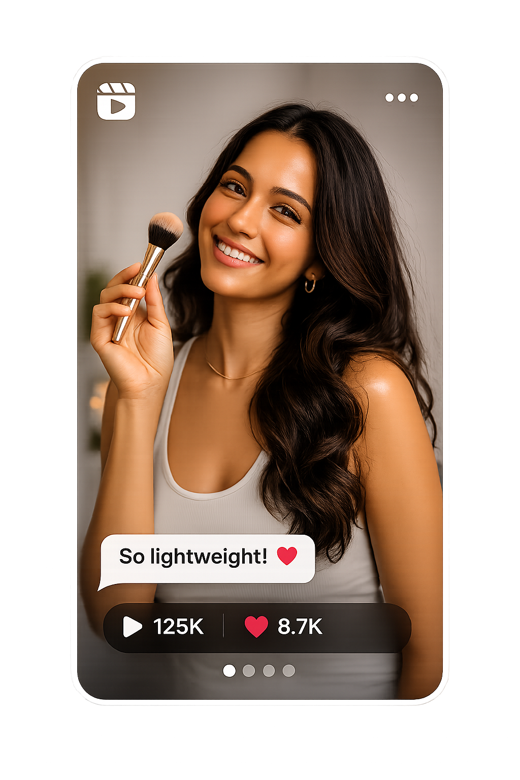 Creator reel card for daily product UGC