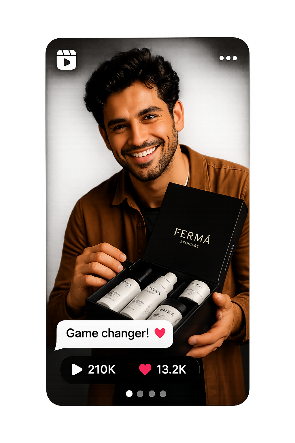 Featured creator reel card for campaign performance